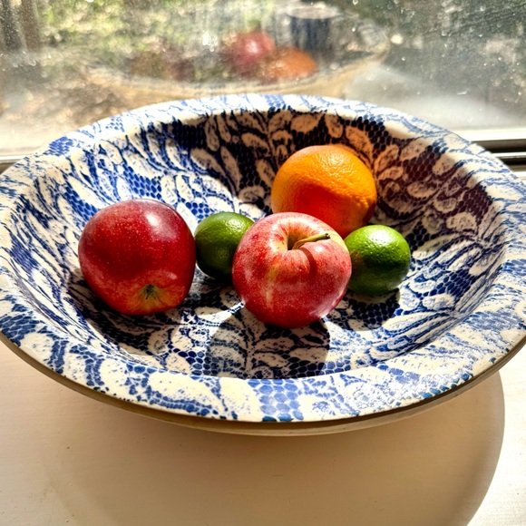 Terrafirma Ceramics Fern Cobalt Large Handmade   Super Bowl Studio Pottery USA - Picture 3 of 10